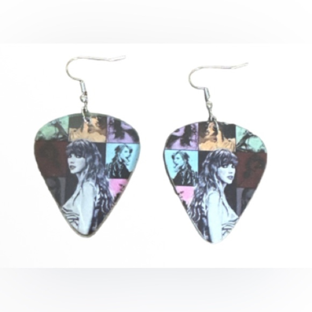 Stylish Multicolor Graphic guitar pack Taylor Swift Earrings